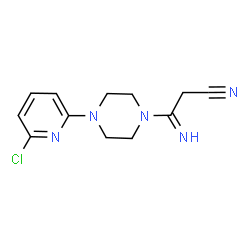 3-[4-(6-CHLORO-2-PYRIDINYL)PIPERAZINO]-3-IMINOPROPANENITRILE structure