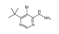 5-Bromo-4-tert-butyl-6-hydrazinopyrimidine结构式