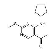 1-(4-CYCLOPENTYLAMINO-2-METHYLSULFANYL-PYRIMIDIN-5-YL)-ETHANONE图片