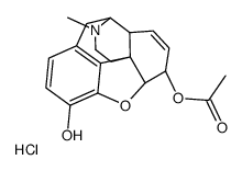 (5α,6α)-3-Hydroxy-17-methyl-7,8-didehydro-4,5-epoxymorphinan-6-yl acetate hydrochloride (1:1) Structure