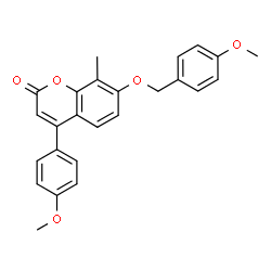 4-(4-methoxyphenyl)-7-[(4-methoxyphenyl)methoxy]-8-methylchromen-2-one结构式