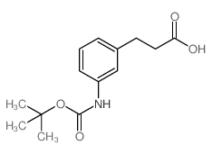 3-(3-[(叔丁氧羰基)氨基]苯基)丙酸结构式