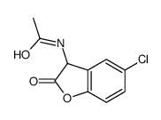 N-(5-chloro-2-oxo-3H-1-benzofuran-3-yl)acetamide结构式