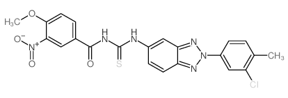 N-[[2-(3-chloro-4-methylphenyl)benzotriazol-5-yl]carbamothioyl]-4-methoxy-3-nitrobenzamide Structure