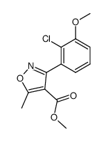 3-(2-chloro-3-methoxy-phenyl)-5-methyl-isoxazole-4-carboxylic acid methyl ester结构式