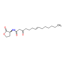 N-3-oxo-tetradec-7Z-enoyl-L-Homoserine lactone图片