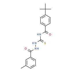 4-tert-butyl-N-{[2-(3-methylbenzoyl)hydrazino]carbonothioyl}benzamide structure