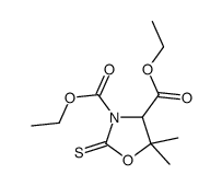 diethyl 5,5-dimethyl-2-sulfanylidene-1,3-oxazolidine-3,4-dicarboxylate结构式