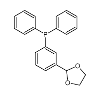 (3-(1,3-dioxolan-2-yl)phenyl)diphenylphosphane结构式
