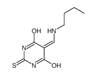 5-(butylaminomethylidene)-2-sulfanylidene-1,3-diazinane-4,6-dione结构式