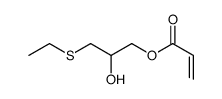 (3-ethylsulfanyl-2-hydroxypropyl) prop-2-enoate Structure