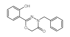 (2E)-4-benzyl-2-(6-oxo-1-cyclohexa-2,4-dienylidene)-1,3,4-oxadiazinan-5-one Structure