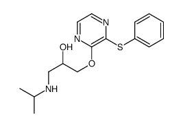 1-(3-phenylsulfanylpyrazin-2-yl)oxy-3-(propan-2-ylamino)propan-2-ol结构式