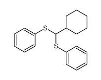 [cyclohexyl(phenylsulfanyl)methyl]sulfanylbenzene Structure