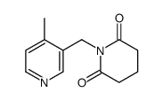 1-[(4-methylpyridin-3-yl)methyl]piperidine-2,6-dione结构式