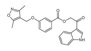 [2-(1H-indol-3-yl)-2-oxoethyl] 3-[(3,5-dimethyl-1,2-oxazol-4-yl)methoxy]benzoate结构式