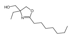 4-ethyl-2-heptyl-2-oxazoline-4-methanol structure