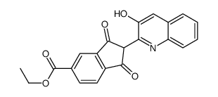 ethyl 2,3-dihydro-2-(3-hydroxy-2-quinolyl)-1,3-dioxo-1H-indene-5-carboxylate Structure