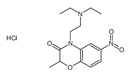 diethyl-[2-(2-methyl-6-nitro-3-oxo-1,4-benzoxazin-4-yl)ethyl]azanium,chloride结构式