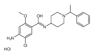 4-amino-5-chloro-2-methoxy-N-[1-(1-phenylethyl)piperidin-4-yl]benzamide,hydrochloride Structure