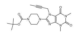 4-[7-(2-Butynyl)-1,3-dimethyl-2,6-dioxo-2,3,6,7-tetrahydro-1H-purin-8-yl]piperazine-1-carboxylic acid tert-butyl ester结构式