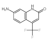 7-氨基-4-(三氟甲基)喹啉-2(1H)-酮结构式