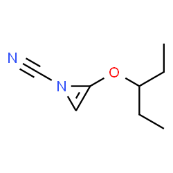 1H-Azirine-1-carbonitrile,2-(1-ethylpropoxy)-(9CI) Structure