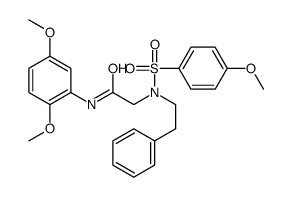 N-(2,5-dimethoxyphenyl)-2-[(4-methoxyphenyl)sulfonyl-(2-phenylethyl)amino]acetamide Structure