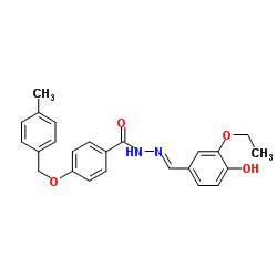 N'-[(E)-(3-Ethoxy-4-hydroxyphenyl)methylene]-4-[(4-methylbenzyl)oxy]benzohydrazide结构式