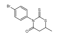 3-(4-bromo-phenyl)-6-methyl-2-thioxo-[1,3]thiazinan-4-one结构式