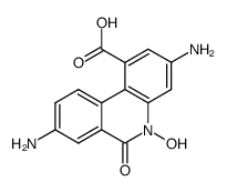 3,8-diamino-5-hydroxy-6-oxo-5,6-dihydro-phenanthridine-1-carboxylic acid Structure