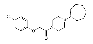 2-(4-chlorophenoxy)-1-(4-cycloheptylpiperazin-1-yl)ethanone Structure