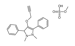 1,2-dimethyl-3,5-diphenyl-4-prop-2-ynoxy-1,3-dihydropyrazol-1-ium,methyl sulfate Structure