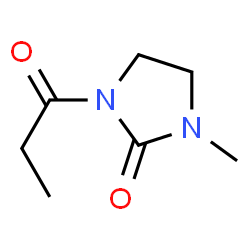 2-Imidazolidinone,1-methyl-3-(1-oxopropyl)-(9CI) Structure