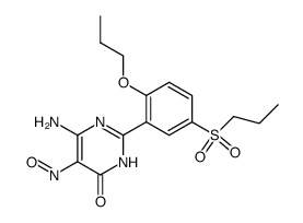 6-amino-5-nitroso-2-[5-(propane-1-sulfonyl)-2-propoxy-phenyl]-3H-pyrimidin-4-one结构式