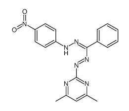1-(4,6-dimethyl-pyrimidin-2-yl)-5-(4-nitro-phenyl)-3-phenyl-formazan结构式