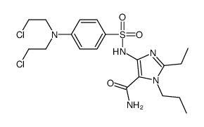5-[[4-[bis(2-chloroethyl)amino]phenyl]sulfonylamino]-2-ethyl-3-propylimidazole-4-carboxamide结构式
