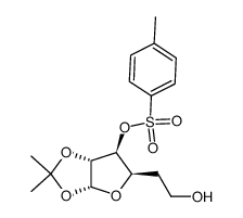 5-deoxy-1,2-O-isopropylidene-3-O-p-tolylsulfonyl-α-D-xylo-hexofuranose结构式