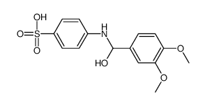 4-[[(3,4-dimethoxyphenyl)-hydroxymethyl]amino]benzenesulfonic acid结构式
