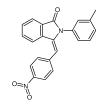 3-[1-(4-Nitro-phenyl)-meth-(Z)-ylidene]-2-m-tolyl-2,3-dihydro-isoindol-1-one Structure