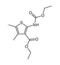 ethyl 4,5-dimethyl-2-ethoxycarbonylaminothiophene-3-carboxylate Structure
