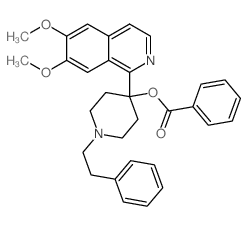 4-Piperidinol,4-(6,7-dimethoxy-1-isoquinolinyl)-1-(2-phenylethyl)-, 4-benzoate Structure