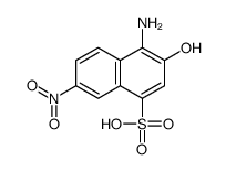 4-amino-3-hydroxy-7-nitronaphthalene-1-sulfonic acid structure