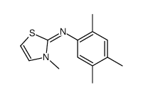 3-methyl-N-(2,4,5-trimethylphenyl)-1,3-thiazol-2-imine结构式