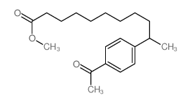 Benzenedecanoic acid,4-acetyl-i-methyl-, methyl ester Structure
