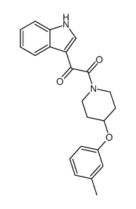 1-(indol-3-ylglyoxyloyl)-4-(m-tolyloxy)piperidine Structure