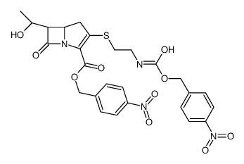 (4-nitrophenyl)methyl (5R)-6-[(1R)-1-hydroxyethyl]-3-[2-[(4-nitrophenyl)methoxycarbonylamino]ethylsulfanyl]-7-oxo-1-azabicyclo[3.2.0]hept-2-ene-2-carboxylate结构式