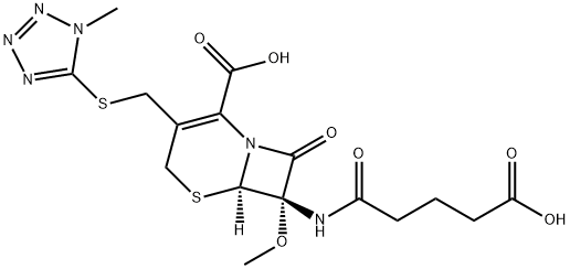 (7S)-7-[(4-Carboxy-1-oxobutyl)amino]-7-methoxy-3-[[(1-methyl-1H-tetrazol-5-yl)thio]methyl]cepham-3-ene-4-carboxylic acid picture