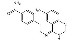 4-[2-[(6-aminoquinazolin-4-yl)amino]ethyl]benzamide结构式