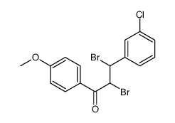 2,3-dibromo-3-(3-chlorophenyl)-1-(4-methoxyphenyl)propan-1-one结构式